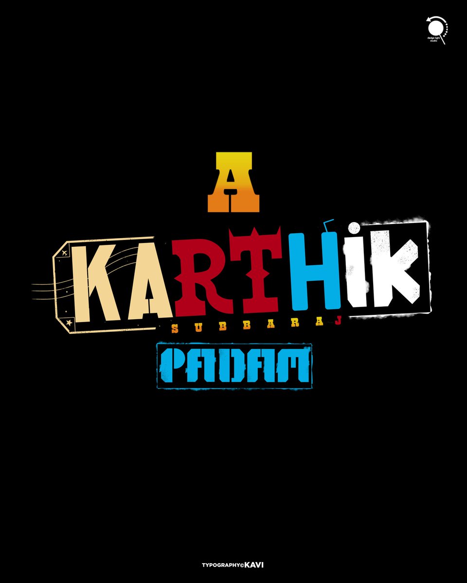 kavi_Offcl's tweet photo. A Karthik Subbaraj Padam 🥳⚡
Happy Birthday @karthiksubbaraj
Thnks For Retro 😚
#tamiltitledesign #titledesign #tamiltypography @stonebenchers https://t.co/xhjkdk8324