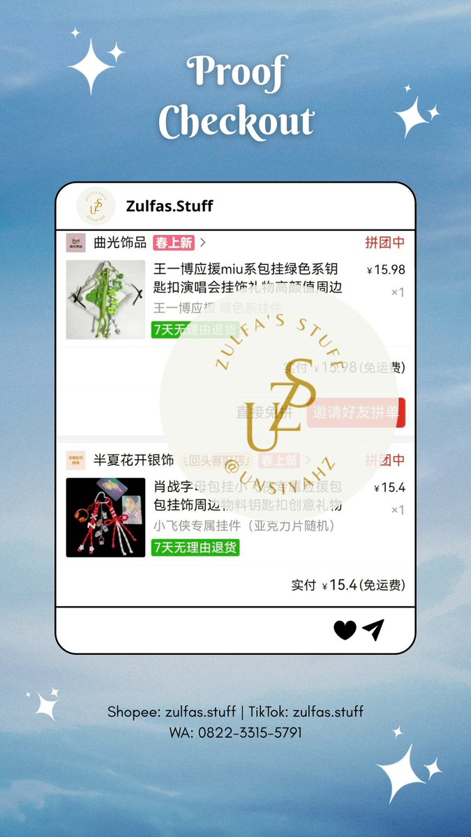 LoveMyself_24's tweet photo. 🍒 Jastip China/Korea bisa request by DM/WA 
#ZS_ProofCheckout

📬 Join GO? Klik link ini~
https://t.co/2qXDMDpO7F

#jastipchina #jastipkorea #jastipmurah #jastiper #cdrama #kdrama #dracin #drakor #jastipchinaindo #jastipkoreaindo https://t.co/6B7BgtVodt