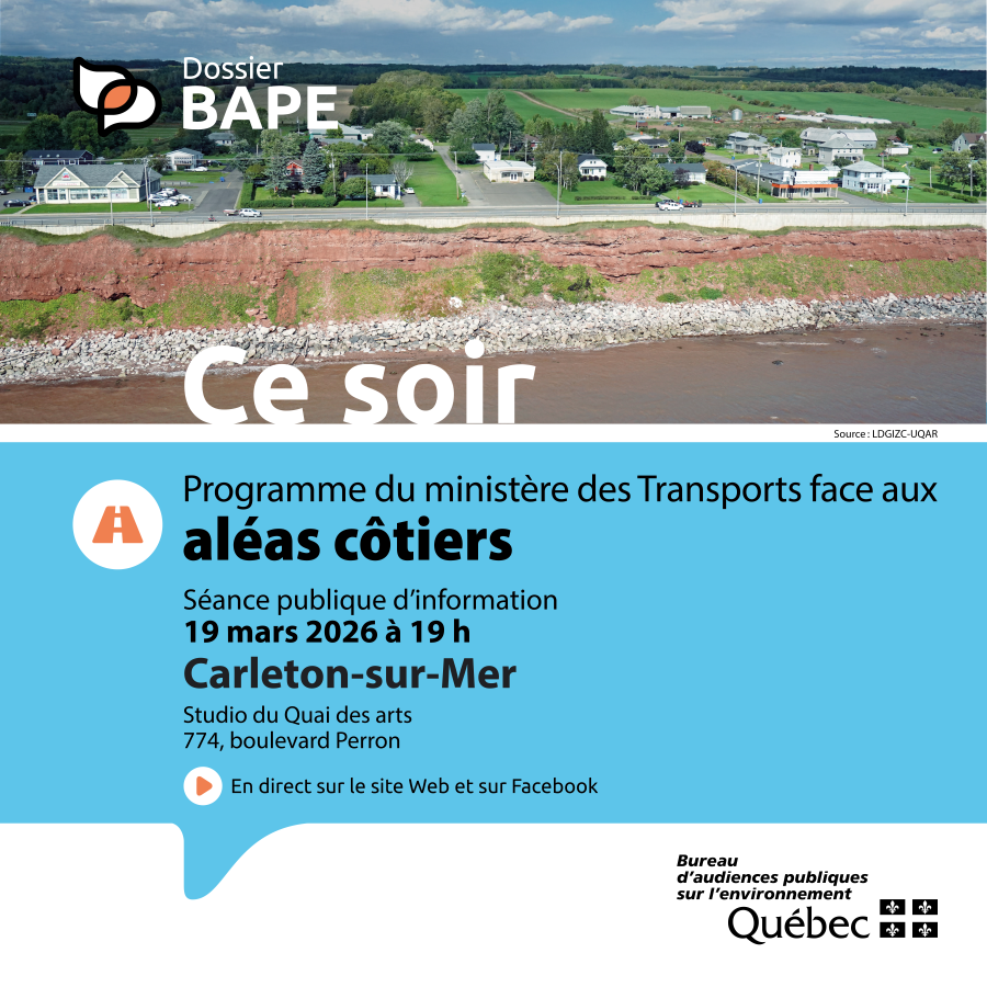 Bureau d'audiences publiques sur l'environnement tweet media