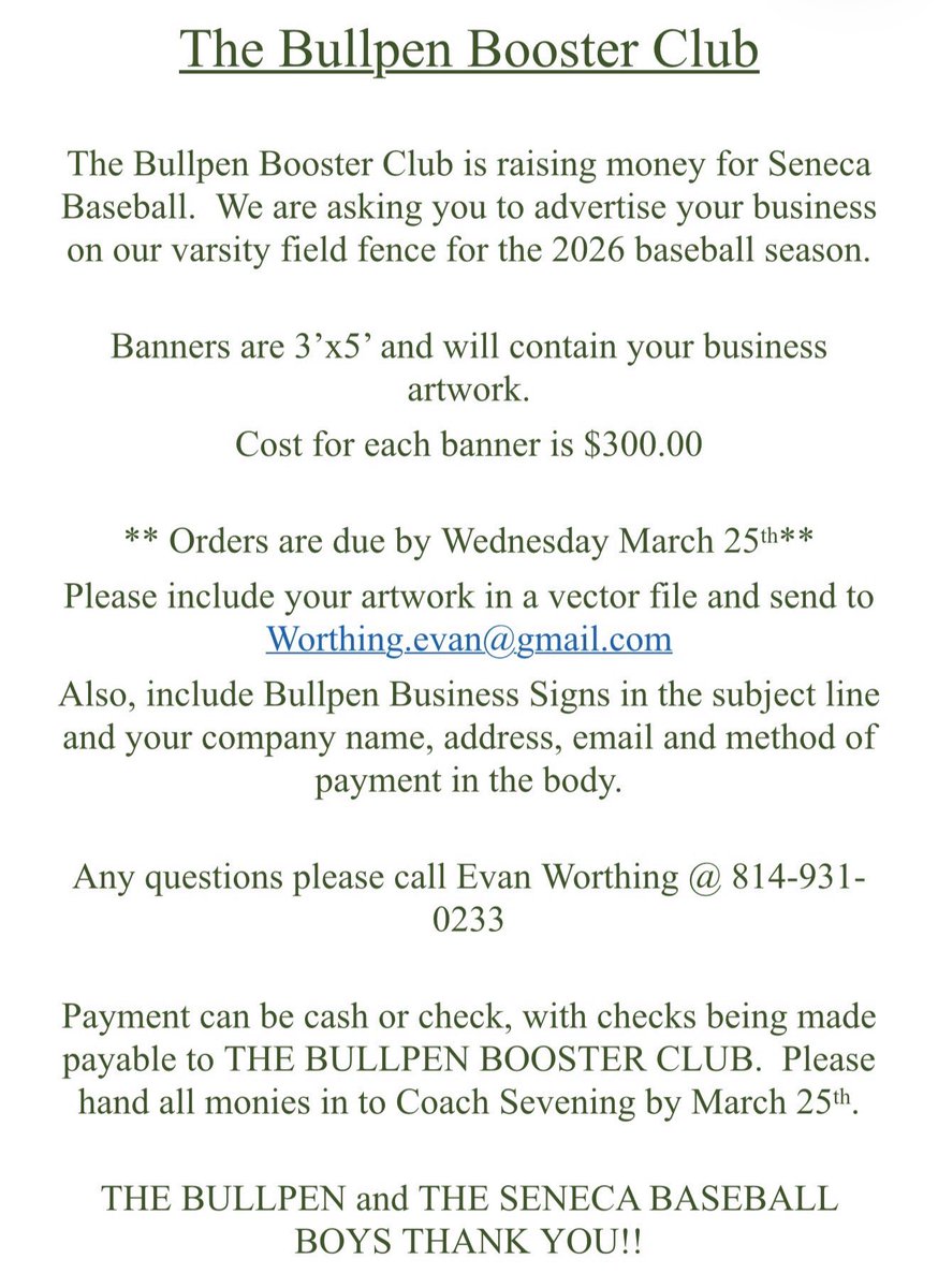 Seneca Baseball tweet media