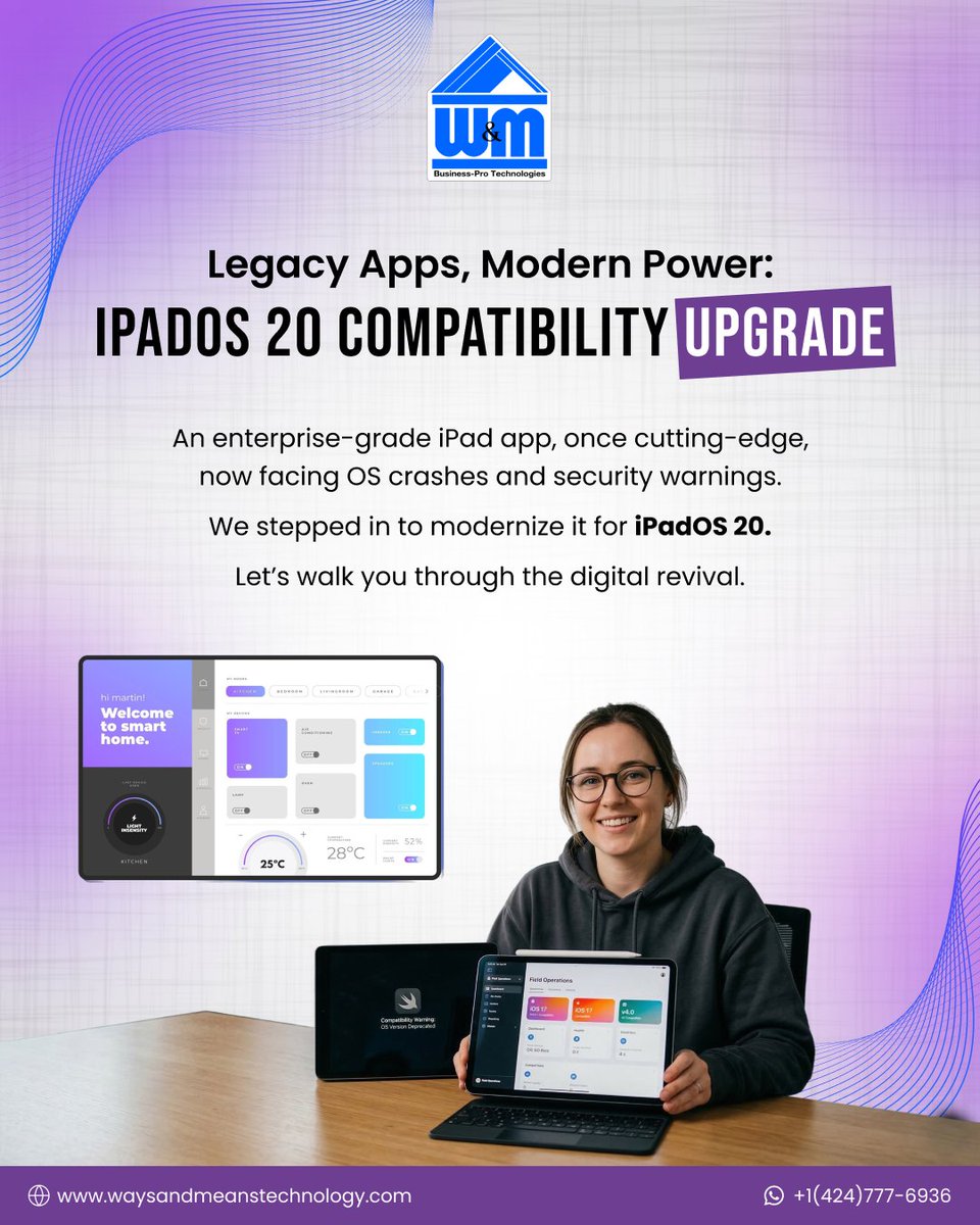 WMTechnology's tweet photo. Legacy iPad app. iOS 17 crashes.
We upgraded everything. Swift code, performance, security
See how we brought it back to life.
#WMTechnology #iPadApp #iOS17Update #TechUpgrade https://t.co/jCNPxS4XE4