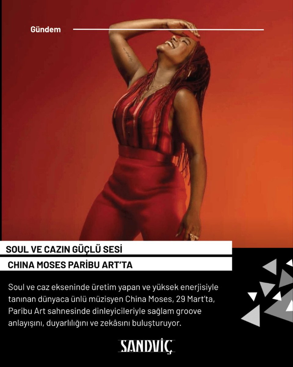 On altı yaşında yayımladığı ilk single’ı Time ve son albümü It’s Complicated’da yer alan birçok parçasını seslendirecek olan China Moses, güçlü sesi ve yorumuyla dinleyicileri tamamen kendine ait bir müzikal dünyaya davet ediyor.