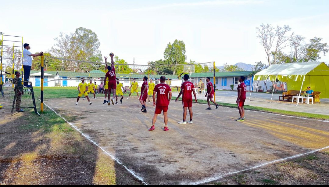 On the occasion of 87th CRPF Day, Jawans of 86 Bn CRPF played a friendly Volleyball match in its unit Head quater location at Lamphelpat, Imphal, Manipur.
