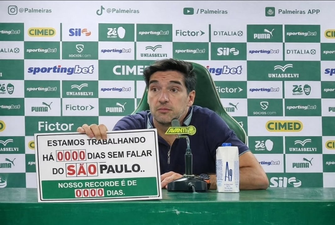 “Se eu soubesse que esse jogo teria a consequência que teve, com 2 ou 3 times se unindo contra o Palmeiras, eu preferiria ter perdido esse jogo.”

Ferreira, Abel
