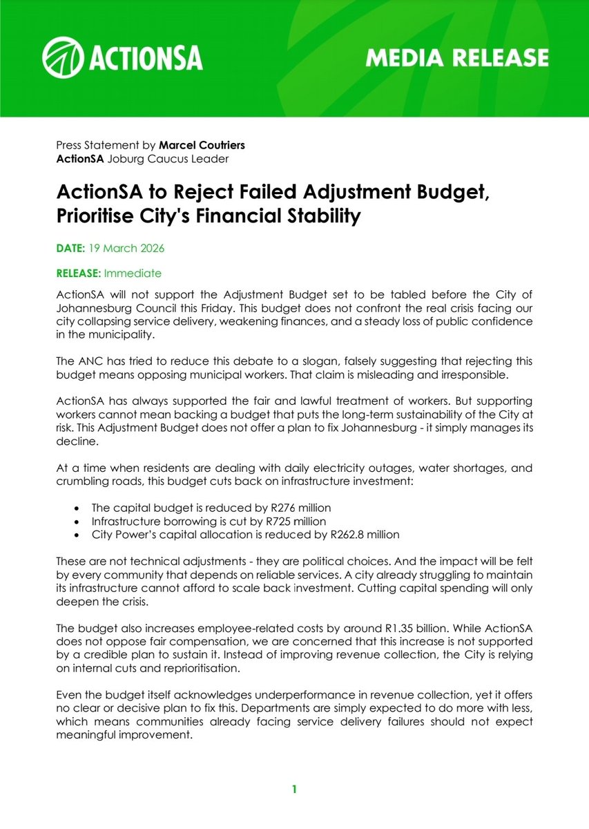 ActionSA_JHB CAUCUS tweet media