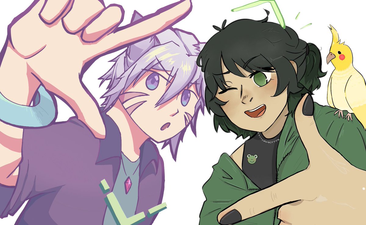 fumawelas__'s tweet photo. 2 artists 1 base ft @norteIis 

Our characters from a D&amp;D campaign
(mine // his)❤️‍🩹 https://t.co/DLo3Wvet29