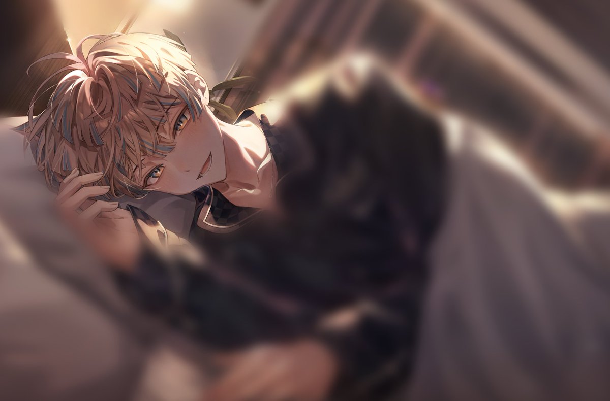 今日は配信がないけど3月の
メンバー限定壁紙を公開するで～！
 #にじさんじささやき寝かしつけボイス 
をイメージしたお写真撮ってもらったので
皆にもチラ見せ👀

壁紙の感想もボイスの感想毎月見てるから
#イケカテマナ主 で感想よろしく～！
今月遅くなってごめんな～😢

カメラマン：【春沢様】