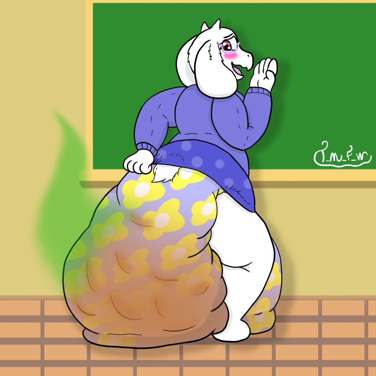 A messy embarrassed Toriel done for Rayquazafurs