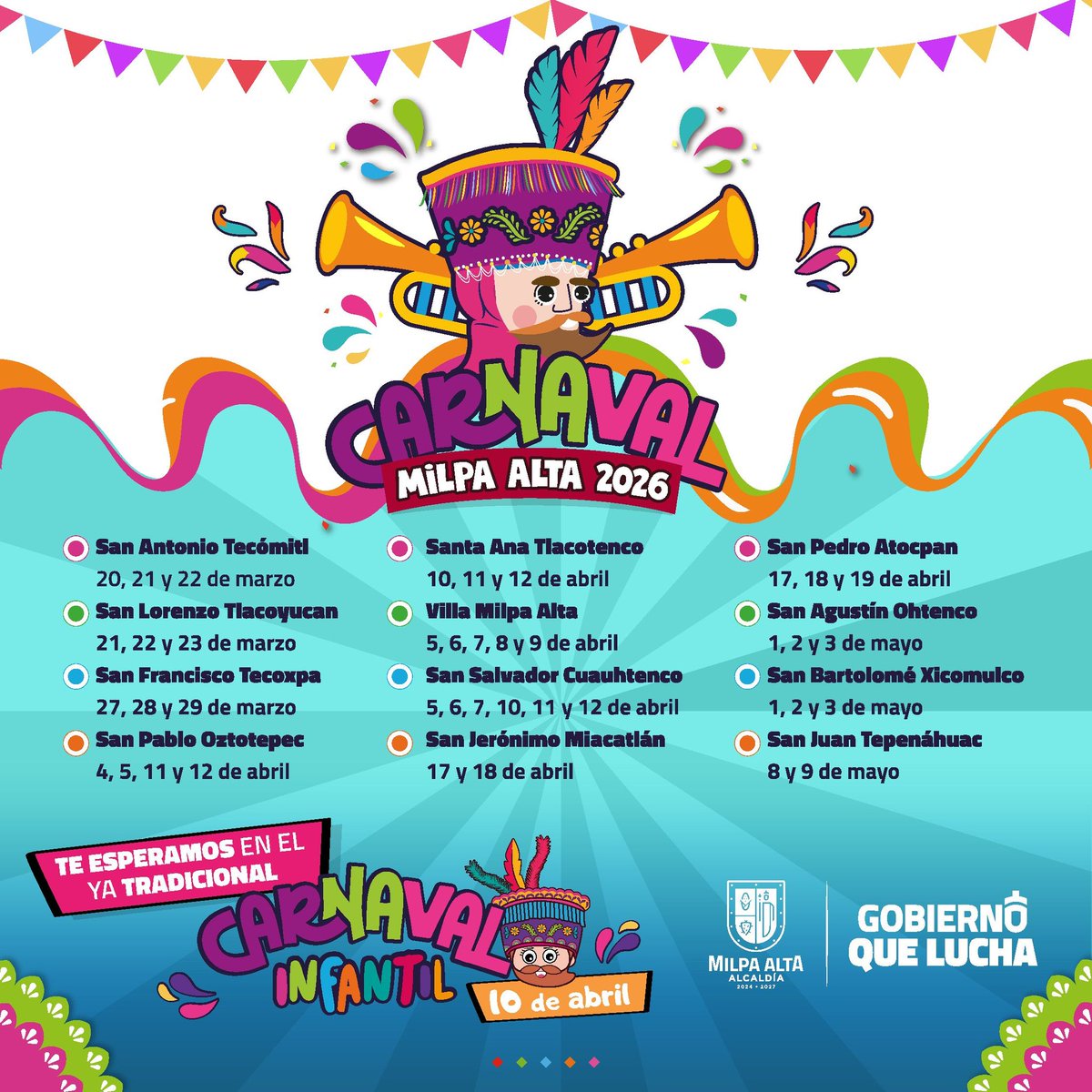 ConoCDMXT's tweet photo. Comienza la temporada de carnaval 7
del 20 al 22 de marzo
En San Antonio T. @GobMilpaAlta https://t.co/CbheRWP2Mp