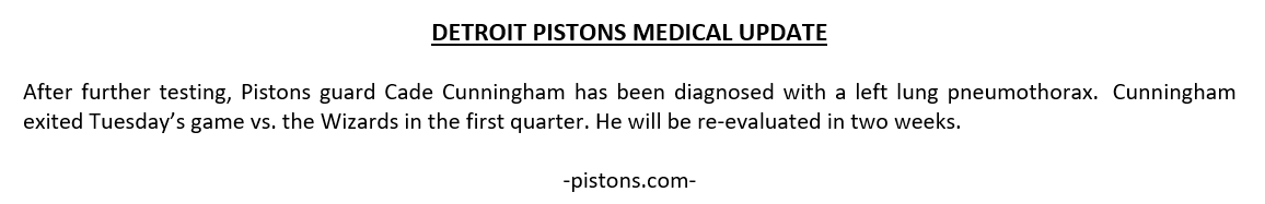 Pistons PR tweet media