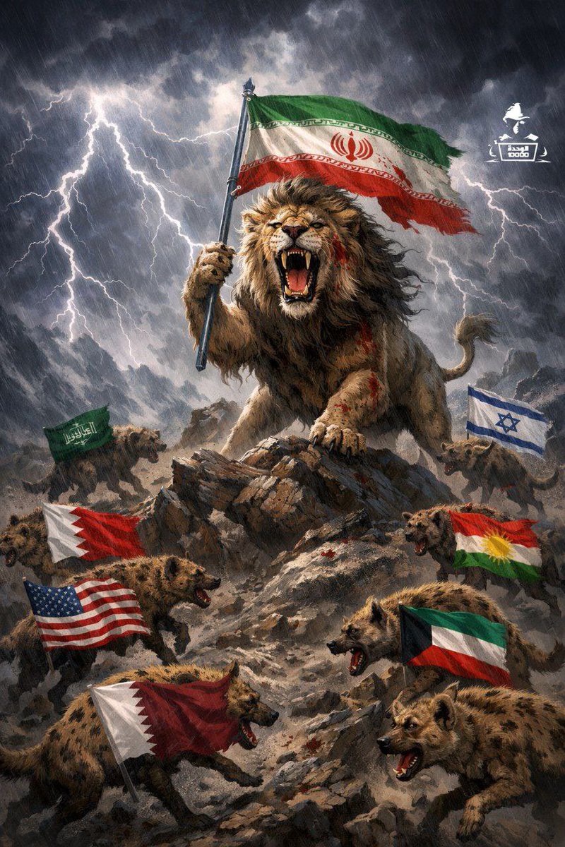 الاسد الجريح لا يهدأ روعه وغضبه حتى ينهي الضباع في المنطقة