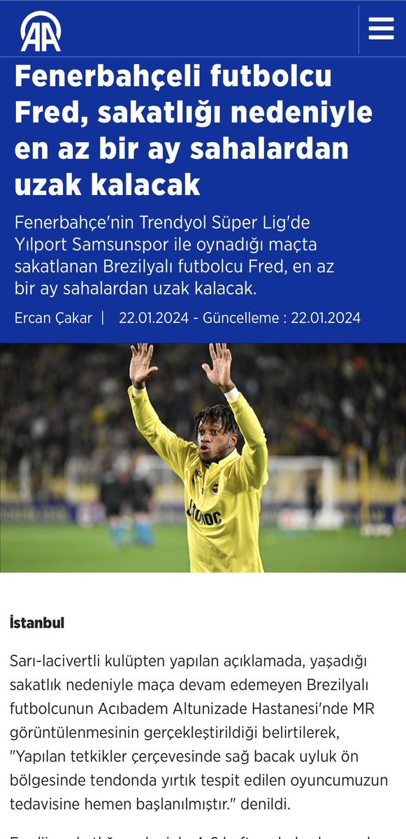 Fred sakatlandığında resmi hesabınız bunu paylaştığında neredeydi senin insanlığın.
Çıkıp kulübün bu paylaşımını kınadın mı?
Bunu siz başlattınız. Önce kendinizi değiştirin. Kusura başkalarında aramaktan vazgeçin.
<a href="/cdavran/">Cem Davran</a>