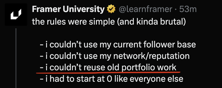 Framer University tweet media