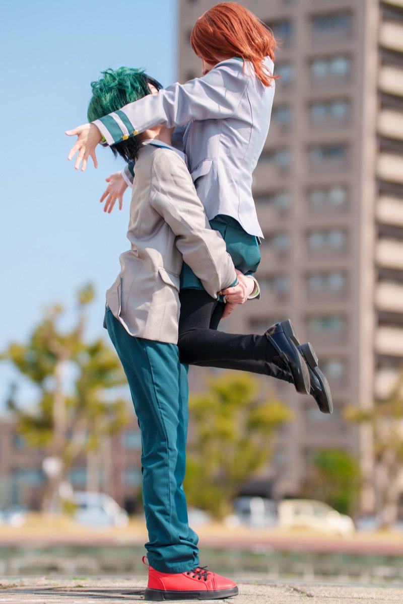 M__ojiro's tweet photo. ⚠︎︎Cosplay 🥦︎🍵要素あり⚠︎︎

MHA 🥦︎ 🍵

｢デクくん、おいで！｣

🥦︎‣‣@myojyo_yunon 
📸‣‣@MK_Art8416 

 #コミエス  #Cosplay  #ヒロアカコス https://t.co/mcNoBuON4j