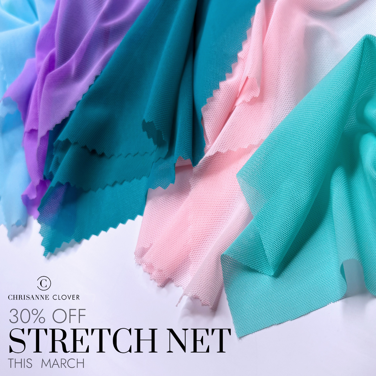 ✨ March Special: 30% OFF Stretch Net! ✨
Create standout designs with Chrisanne Clover #stretchnet – premium quality, incredible stretch, and made to last.
✔ 40+ vibrant colours
✔ Flexible, fine &amp; hard wearing
Now £15.40 p/m
⏰ March only
chrisanne-clover.com/product-stretc…