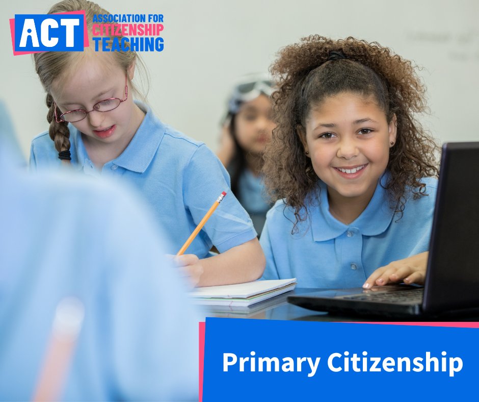ACitizenshipT's tweet image. With #Citizenship becoming statutory at KS1 &amp;amp; KS2, ACT is busy developing new support for primary schools and teachers.  Join ACT for discounted early membership, personalised support and the chance to help shape future resources. ow.ly/enRJ50YuQCO  #PrimaryTeachers