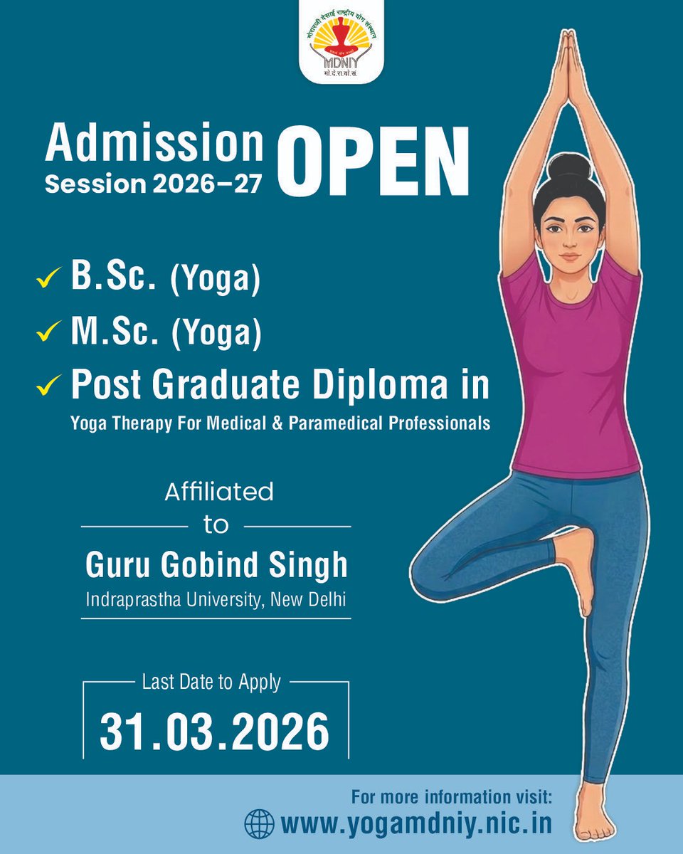 Morarji Desai National Institute of Yoga (MDNIY) tweet media