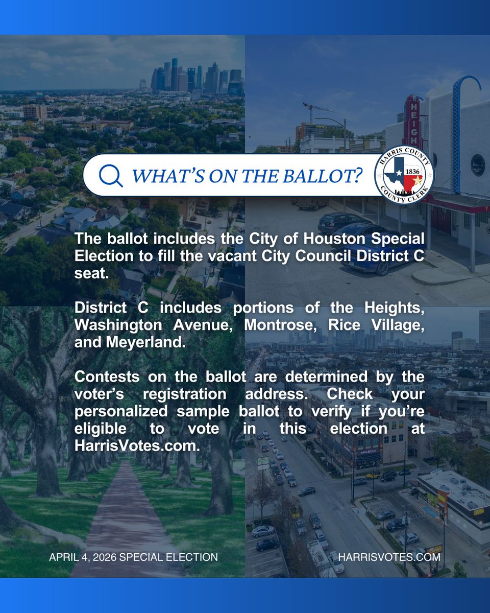 Harris County Elections Department tweet media