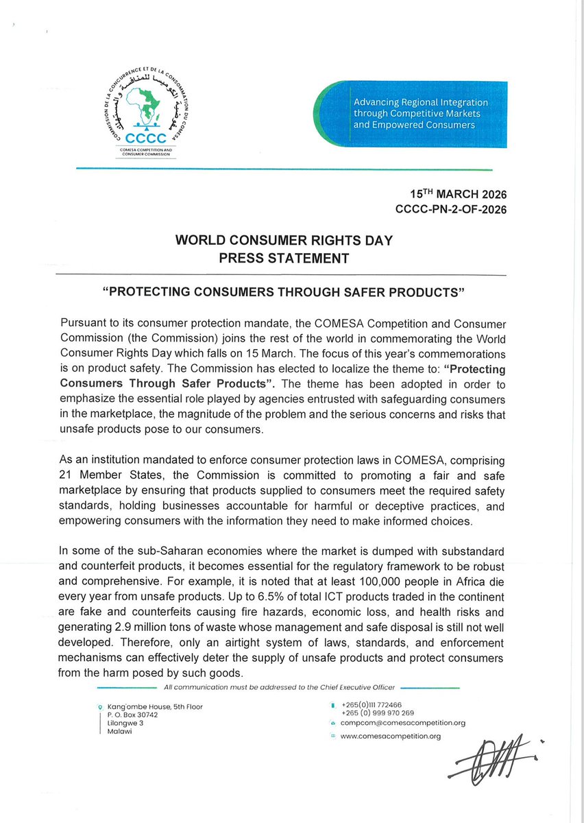 COMESA Competition & Consumer Commission tweet media