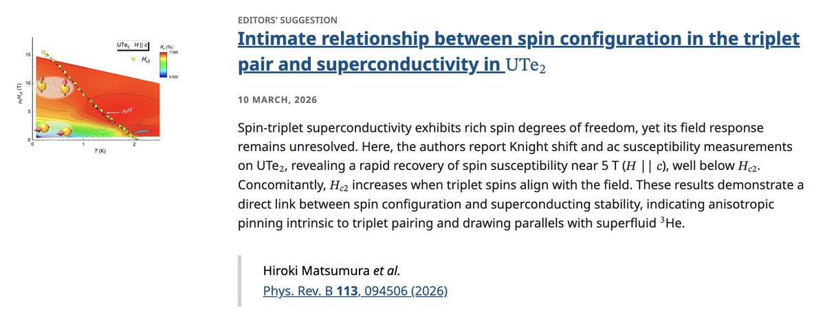 Physical Review B tweet media