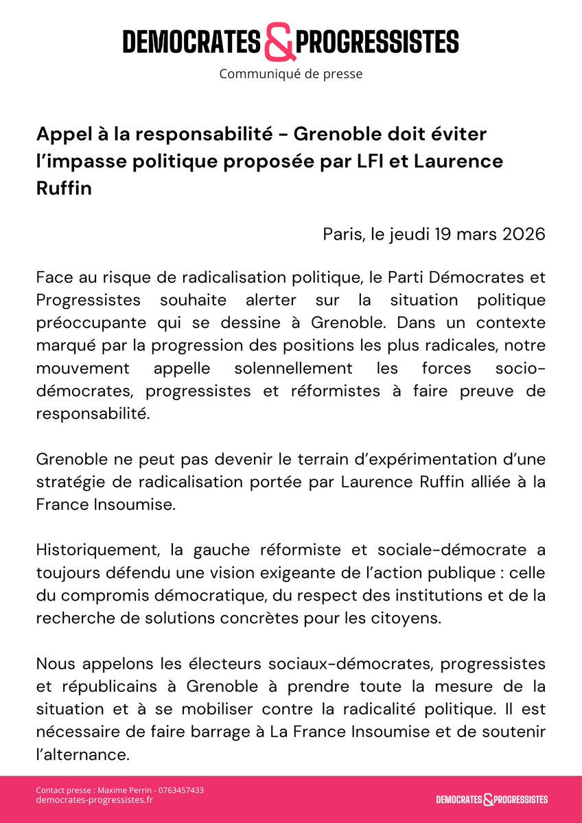Démocrates & Progressistes tweet media