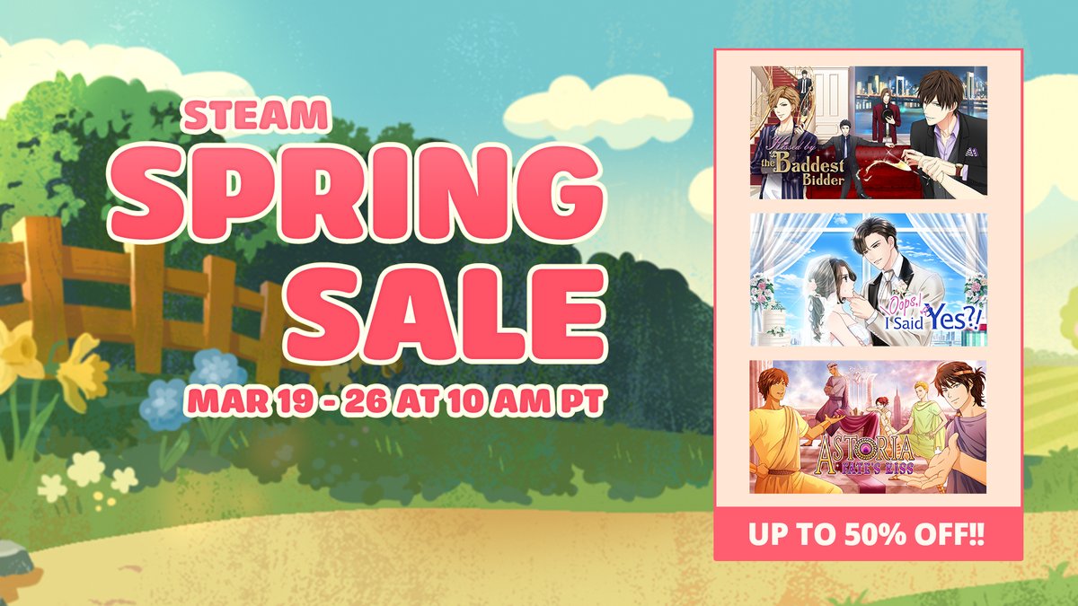 AmuLit_Global's tweet image. 🌸Steam Spring Sale🌸

Up to 5⃣0⃣% off popular Voltage Inc titles such as #KBTBB and #Oops !

Don't miss out! 👀

👇Check now!☑
store.steampowered.com/search/?publis…

#voltage #steam