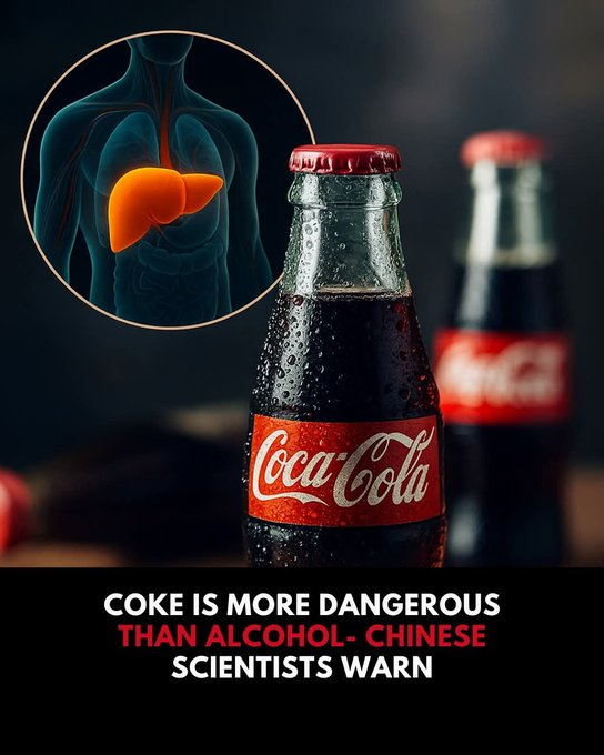 drahmetrasim's tweet photo. Kolalı içecekler alkolden daha zararlı!
UK Biobank verileriyle yapılan çalışmada, şekerli ve diyet içeceklerin (Coca-Cola, Diet Coke vb.) karaciğer yağlanması riskini artırdığı bulundu.
Çalışma, alkolle bir kıyaslama yapmıyor ama bu içeceklerin 7' den 70' e her yaşta insan tarafından çok yaygın içildiği dikkate alındığında meşrubatın insanlara verdiği toplam zararın alkolden çok daha fazla olduğu söylenebilir. 
https://t.co/LQbAMwpdKW