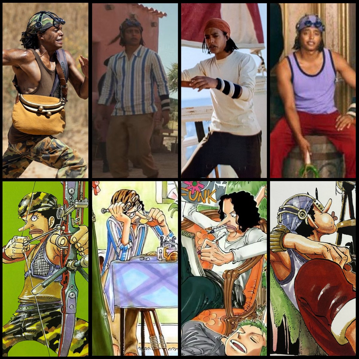 manganouA's tweet photo. ウソップver.
カラーイラストのウソップ、オシャレさんで好き🫶ジェイコブて長っ鼻じゃないのにまんまウソップ みたいで、ホント神采配✨✨コミカルでユーモアあってやるときゃやる男！カッコよ👍
#実写のワンピ ＃ネトフリワンピ https://t.co/vH1jMGPpSD