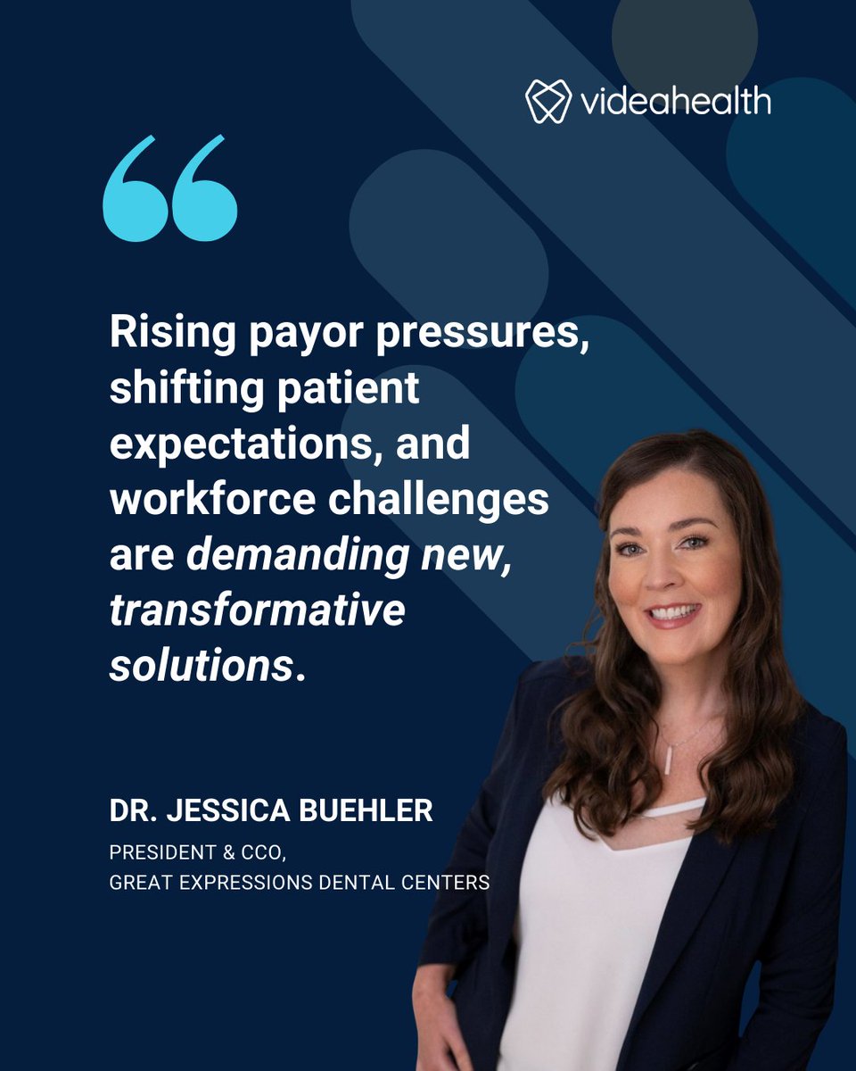 VideaAI's tweet photo. “Rising payor pressures, shifting patient expectations, and workforce challenges…” This is the reality leaders across dentistry are navigating today.

The 2026 Dental AI Playbook offers a closer look at how leading teams are approaching this shift.

Get your copy today. https://t.co/N21pT78T83
