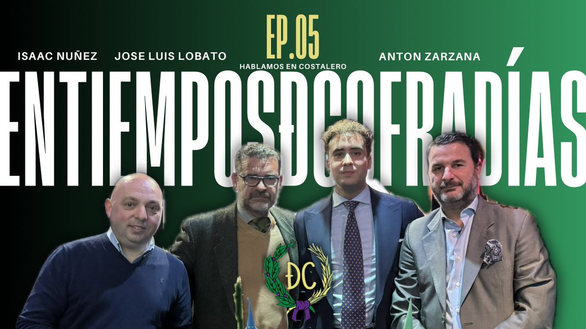🔴Ep.05| Isaac Nunez, Jose Luis Lobato y Anton Zarzana, YA DISPONIBLE.

🎙️Hablamos en COSTALERO en esta mesa redonda que tuvo lugar en el 4to domingo de cuaresma en Kiribati. Lo hacemos de la mano de los capataces  Isaac Nuñez, Jose Luis Lobato y Anton Zarzana.