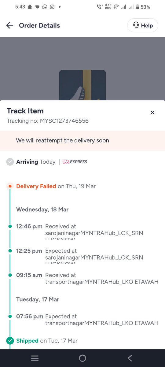 vikku529's tweet photo. @MyntraSupport @myntra my order cancel repeated 3 times on delivery date till 6:https://t.co/fwp1TsX1Vz agent call me and asked address then cancel without informing. Please attention ur delivery service. https://t.co/iJ7X4zRVxh