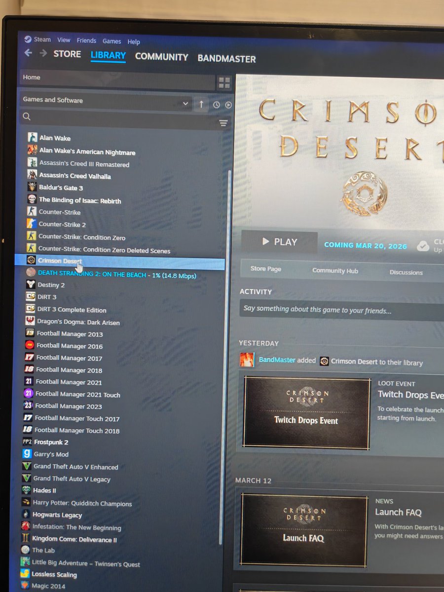 Double Hype.
Comprei Crimson Desert e Death Stranding 2. Só vamos!
Moro na China e paguei: 338 RMB em cada (versão deluxe) (258 reais na conversão direta)