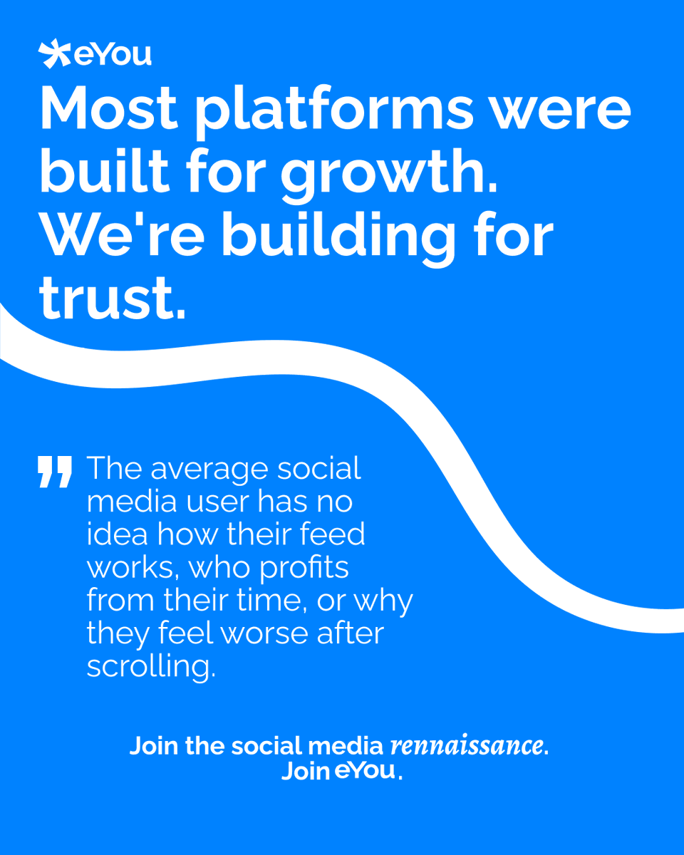 eYouSocial's tweet photo. Most platforms know more about you than your closest friend.

Your fears. Your habits. Your 2am scroll.

eYou was built differently. 
You stay in control.

Waitlist → https://t.co/cZUCssGX6g https://t.co/VARxiLoLhK