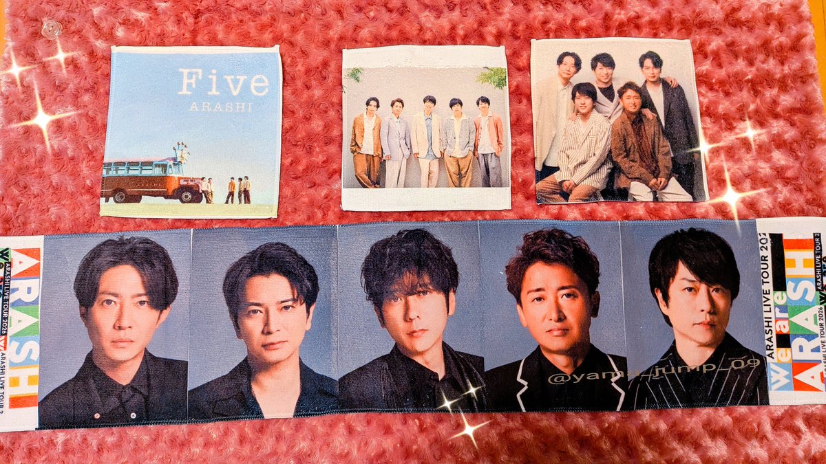 YAMA_ars_25's tweet photo. 嵐さんのマフラータオル完成💚💜💛💙❤️ https://t.co/8P74O6psaL