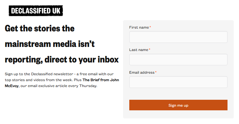 Declassified UK tweet media