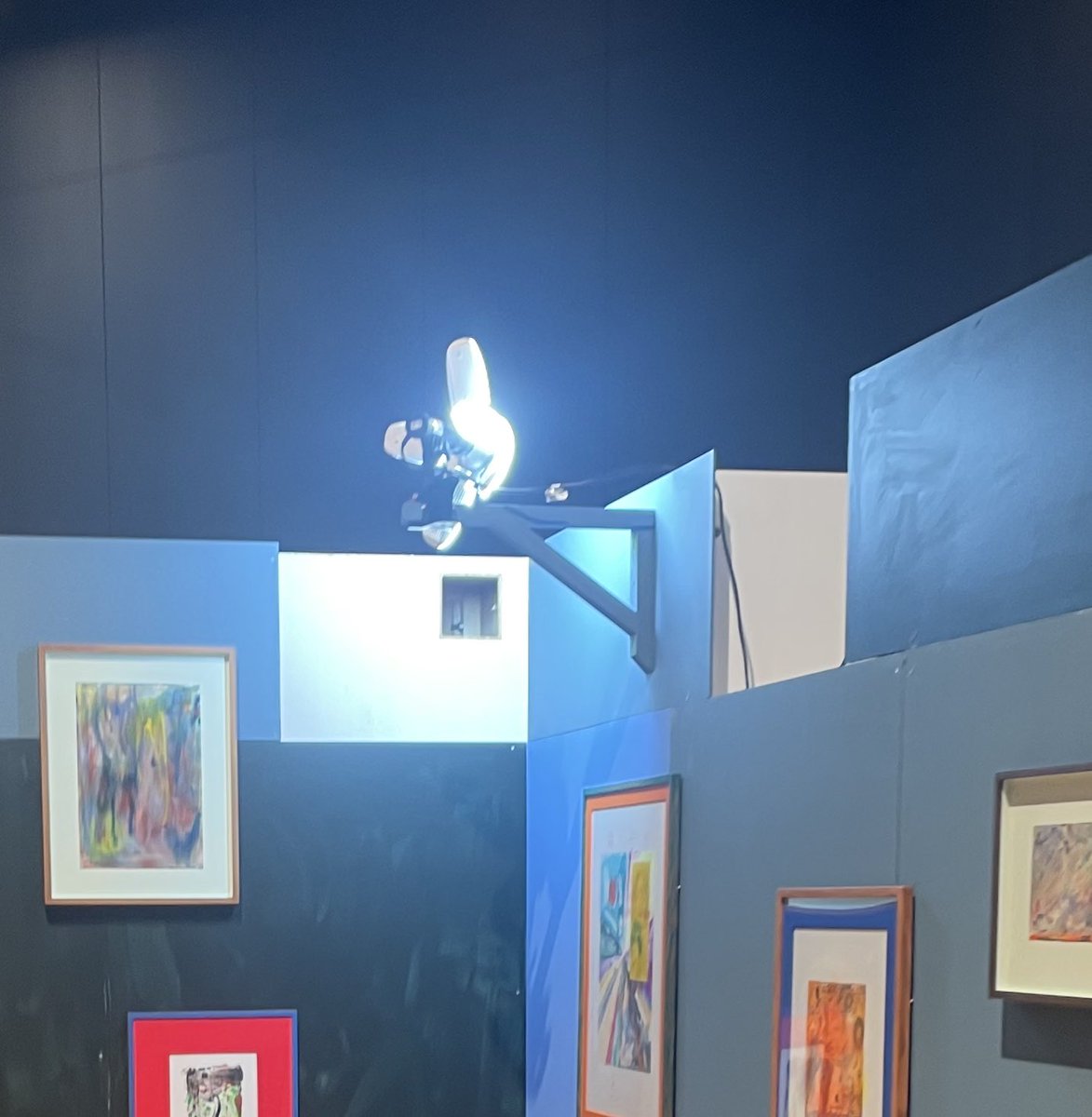 parplume's tweet photo. (ゲンロン総会の特別展、先ほど美術館めいたと書いたが、実際に意識したのはアートフェアのブース。アートフェアは苦手だが、作家の仕事としてブースごと作ってみたらどうだろう？というめっちゃ安易なアイデアでスタート。その結果、意味不明な労力を要することがわかった) https://t.co/OrKUah5oQ8