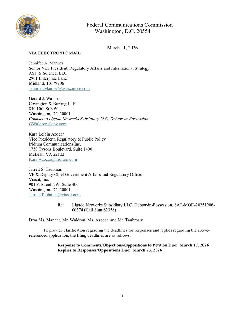 FCC Filing Alerts tweet media