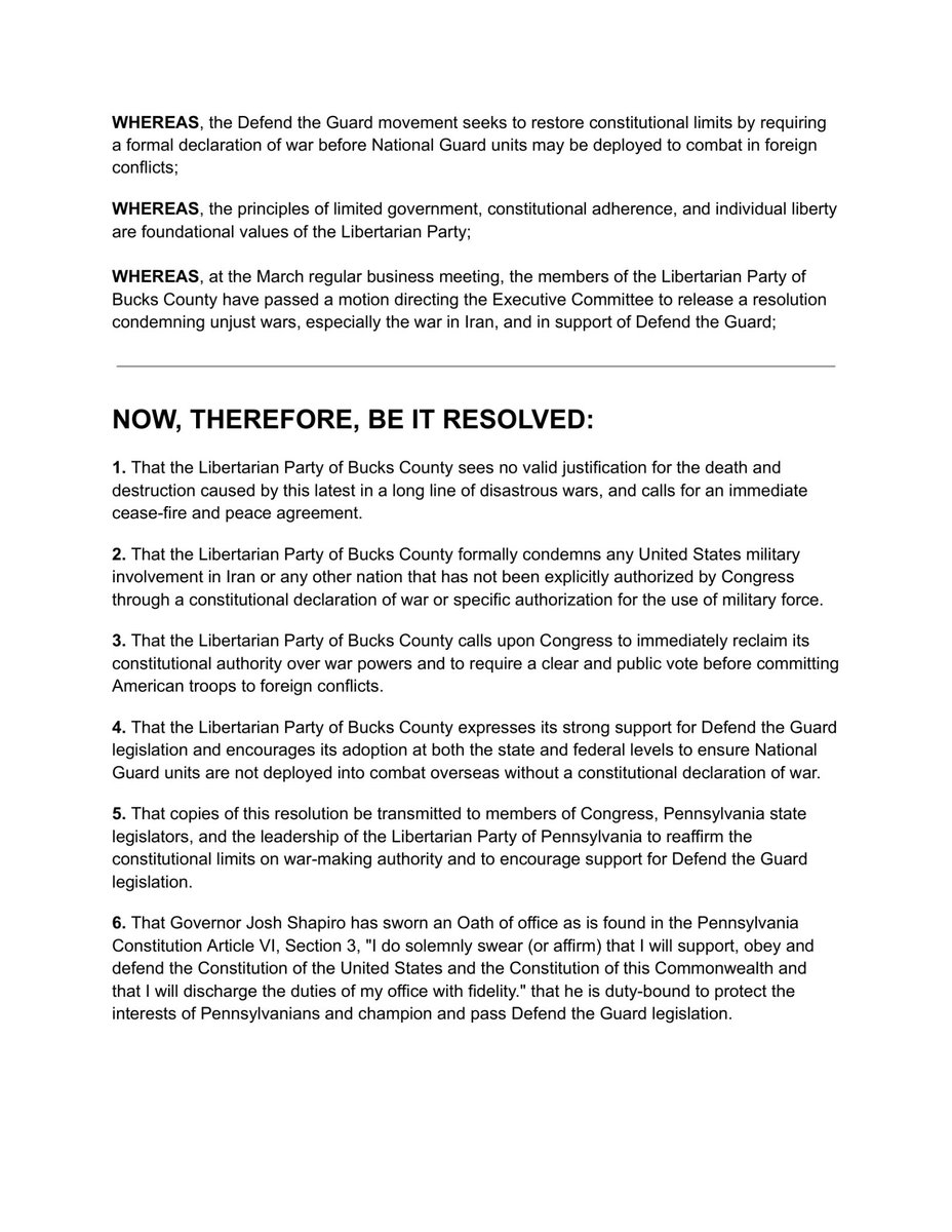 Libertarian Party of Bucks County tweet media