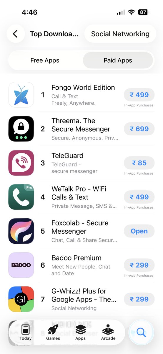 foxcolab's tweet photo. Foxcolab is a bootstrapped, cross-platform WhatsApp alternative with end-to-end encryption, phone-number-free communication, and a proprietary AI music ecosystem, now ranked Top 5 among Paid Apps on the Apple App Store and open to partnerships, investment,strategic opportunities https://t.co/pn4sazbOpS