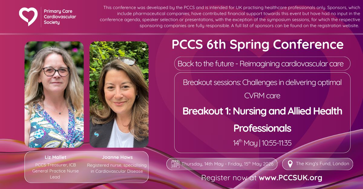 PCCS_UK's tweet photo. 🩺 Nurses and Allied Health Professionals — this session is for you!

Liz Mallet &amp; Joanne Haws are leading Breakout 1: Nursing and Allied Health Professionals at our Spring Conference 

📅 14th &amp; 15th May | 10:55–11:35 | The King's Fund, London
Register 👉 https://t.co/d29oMNPErO https://t.co/RLHfadRJMf