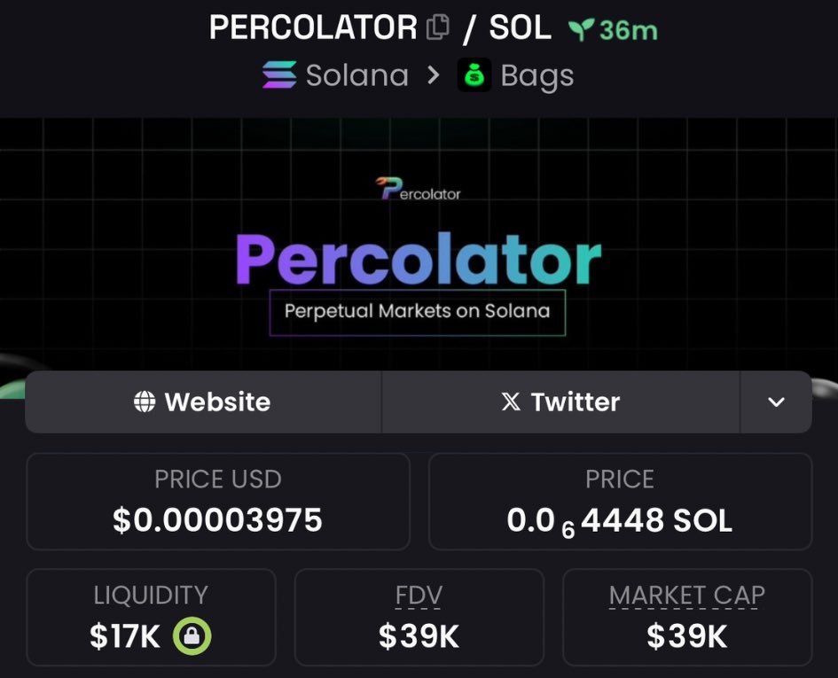 FomoChemist's tweet photo. Highlighted $PERCOLATOR at $39K Mcap in my alpha Tg

C8iBPXcLZ9MgSAo2SD7izyzPiYRcsrGuD2NcnmWjBAGS

#PERCOLATOR #memecoin #solana https://t.co/hW1JjgCHCU