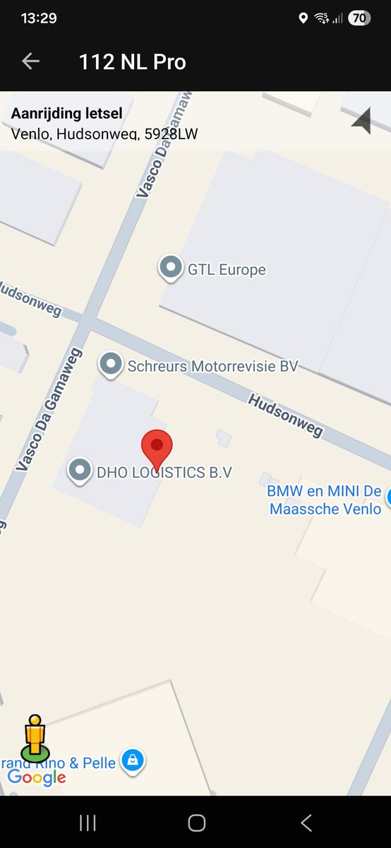 Ongeval wegvervoer op Hudsonweg in Venlo