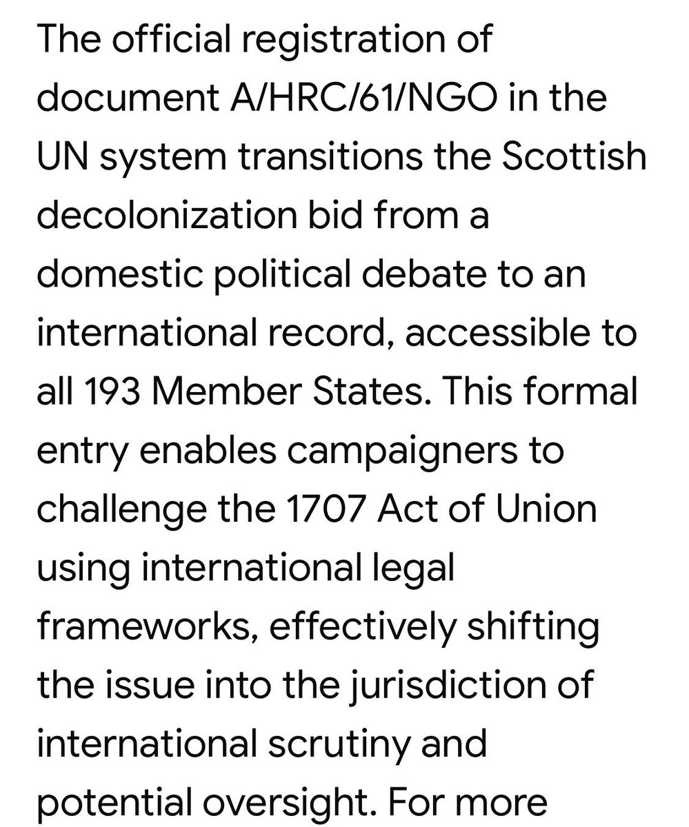 J4m35c4mpb3ll's tweet photo. Google Gemini on the report submitted directly to the UN Secretary-General &amp; now entered into the UN system that exposes Scotland as a colony. 

Well worth a read and repost. https://t.co/VtS8ONBOia
