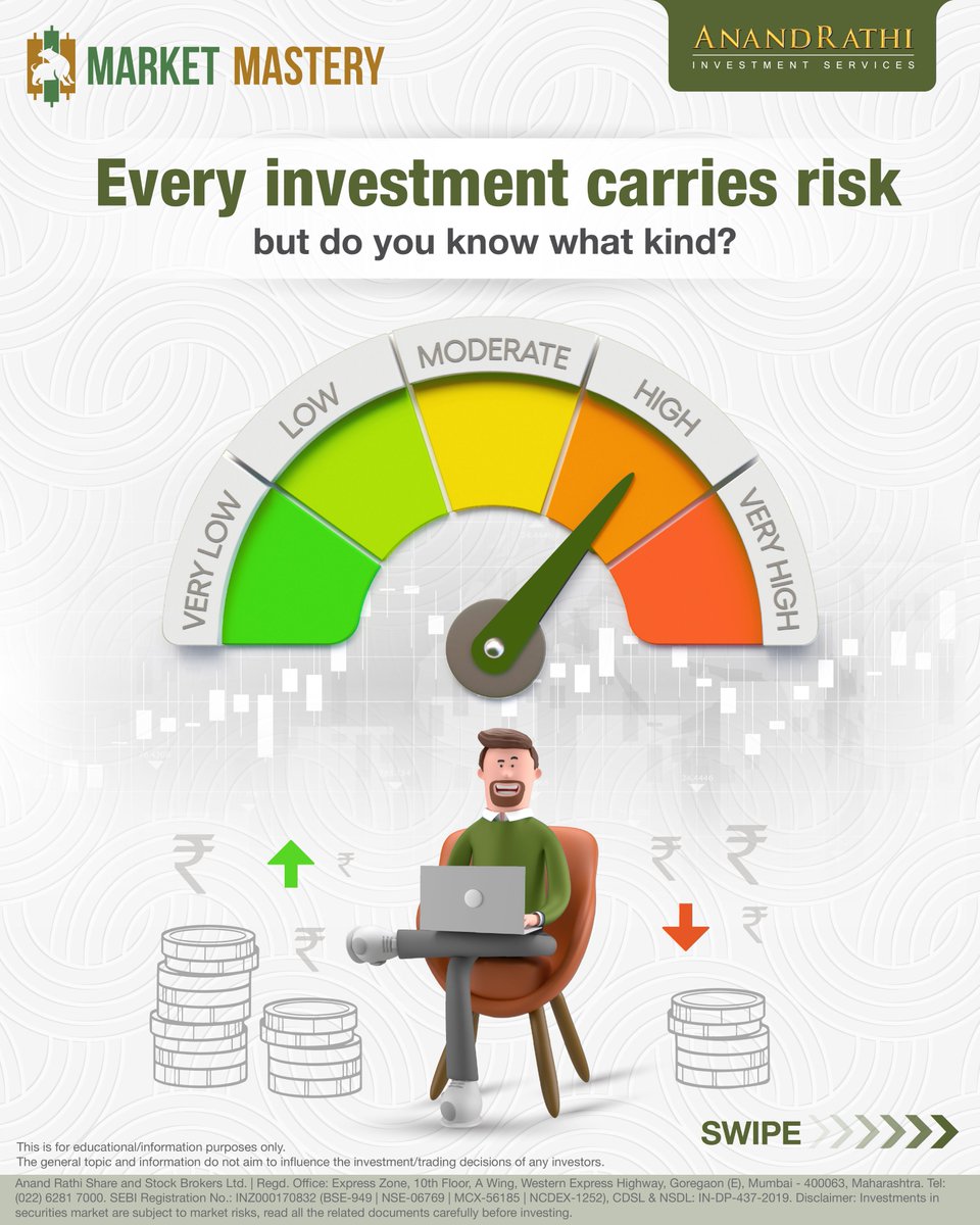 rathi_online's tweet image. ⚠️ Risk is a part of investing.
 Understanding different types of risks can support more informed decisions.

#InvestmentRisk #InvestorEducation #FinancialPlanning #AnandRathi