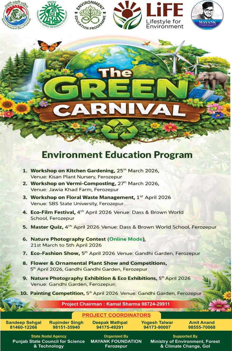 MayankFoundtion's tweet photo. Mayank Foundation presents The Green Carnival in Ferozepur—an exciting Environment Education Programme featuring workshops, eco-events, competitions &amp; more! 🌍

@moefcc
@PSCST_GoP
@PbGovtIndia
@PritpalPSCST
@KSBathPSCST
@susangeorgek
@ThakurMandakini https://t.co/VCIwUVK2BS