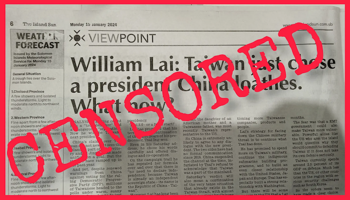 DavidRobie's tweet image. China’s growing grip on the fragile Solomon Islands media sector #asiapacificreport #PacificMediaWatch #ReportersWithoutBorders @RSF_inter @RSF_en #SolomonIslands #mediafreedom #pressfreedom #IndepthSolomons @PACNEWS2 @PriestleyHabru 
asiapacificreport.nz/2026/03/20/chi…