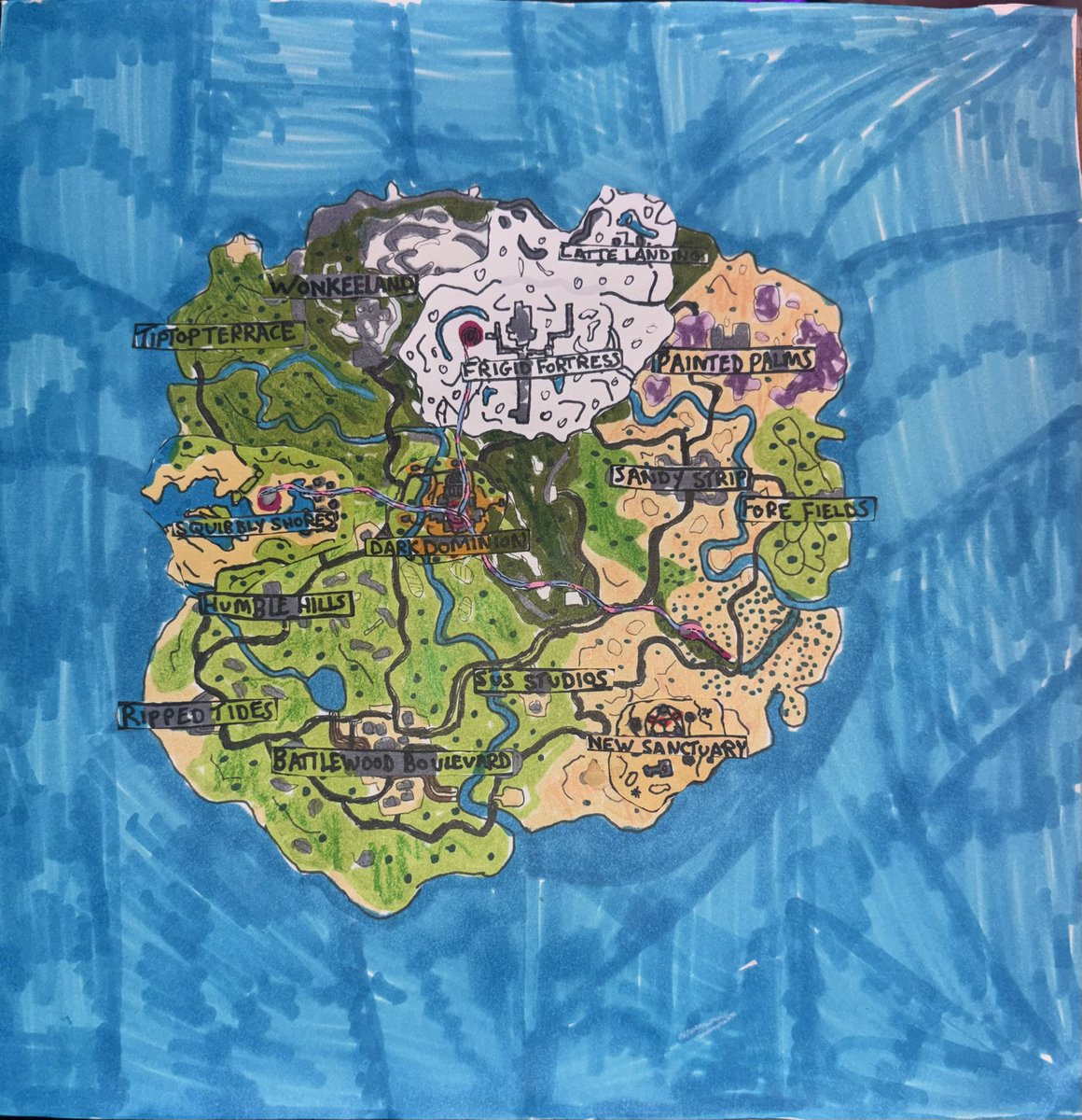 FNBR map updates hand drawn tweet media