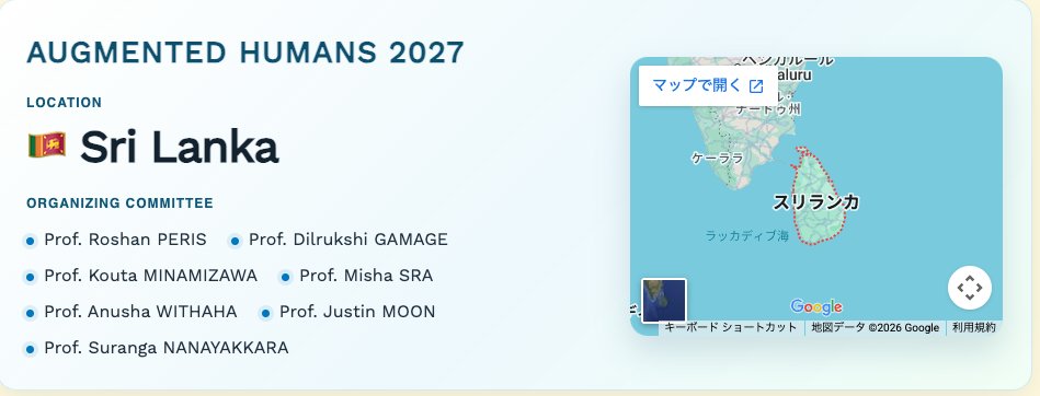 Augmented Humans 2026 tweet media