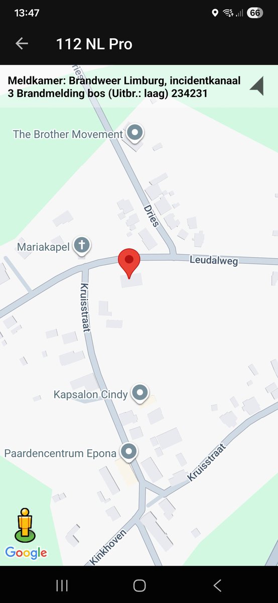 Brandmelding in Roggel