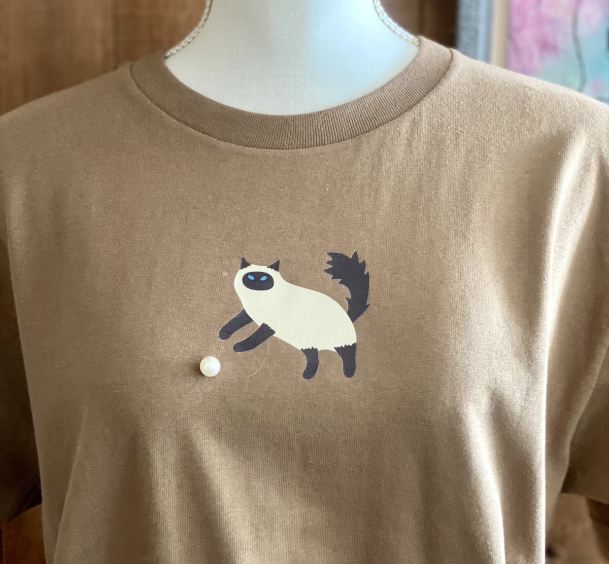 猫パールのTシャツバージョン
サンプル上がってきた